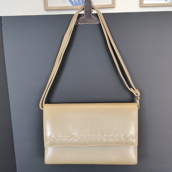 Vintage Leco Canada Beige Leather Womans Shoulder Bag. - Picture 2 of 16